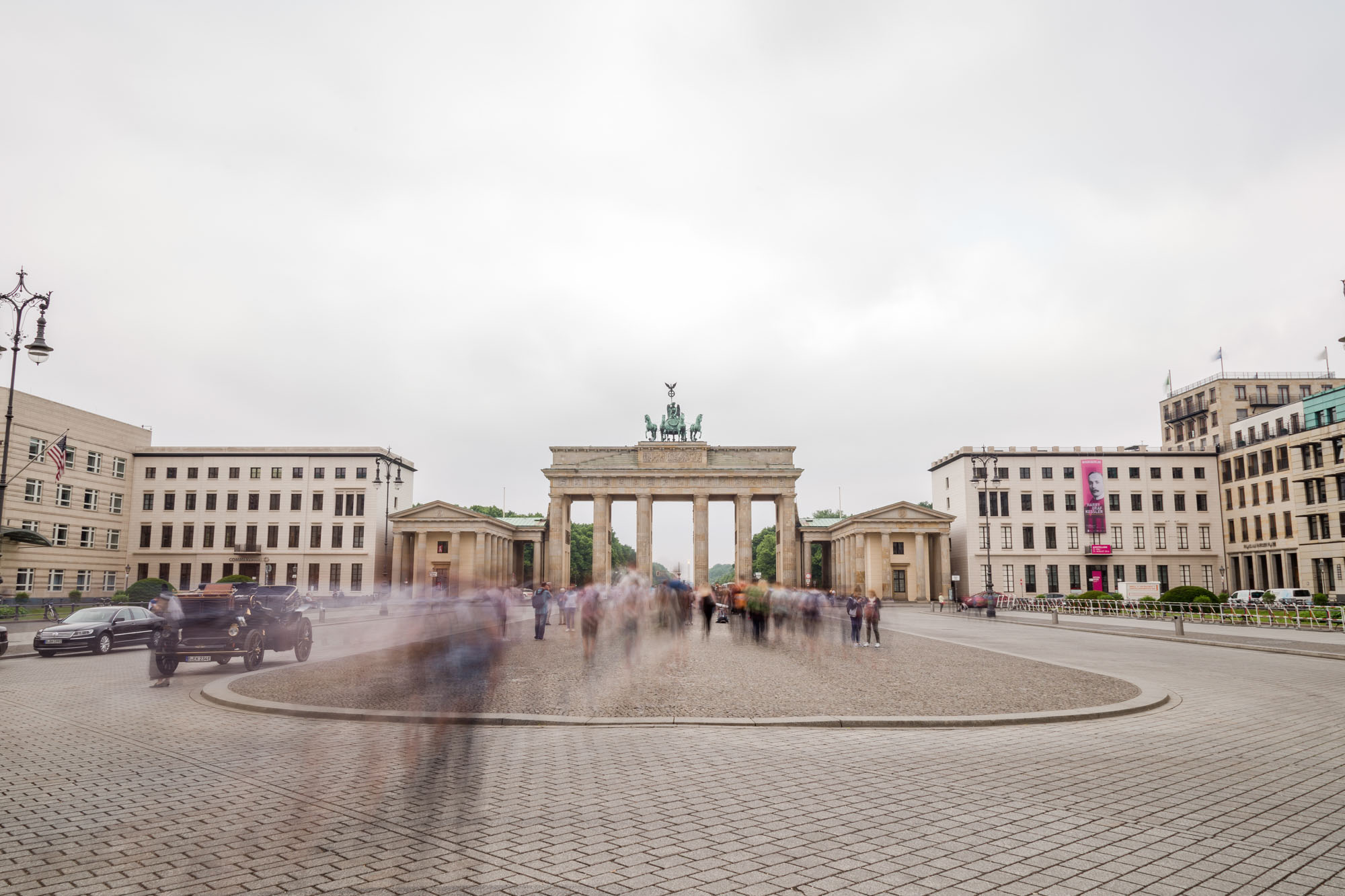 Langzeitbelichtung des Brandenburger Tores